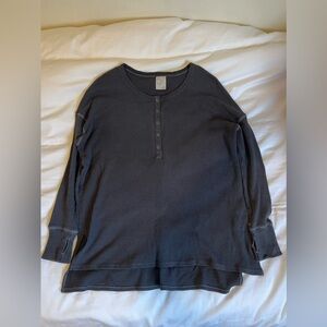 Dark grey long sleeve tunic top